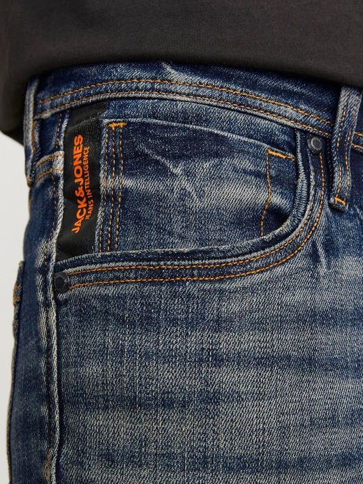 Tejano 5 bolsillos de aspecto desgastado Jack & Jones Blue Denim