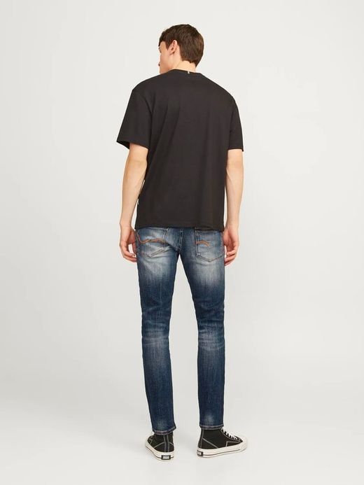 Tejano 5 bolsillos de aspecto desgastado Jack & Jones Blue Denim