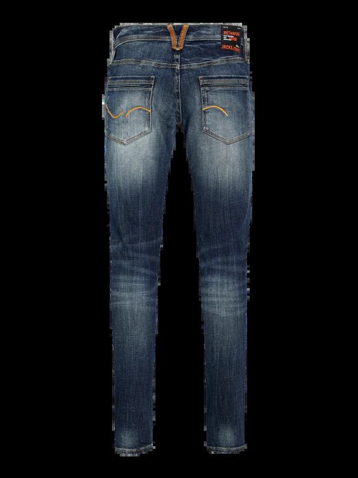 Tejano 5 bolsillos de aspecto desgastado Jack & Jones Blue Denim