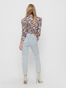 Tejano 5 bolsillos de cintura alta Only Light Blue Den