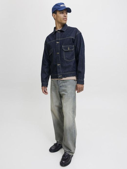 Tejano 5 bolsillos de pierna ancha Jack & Jones Blue Denim