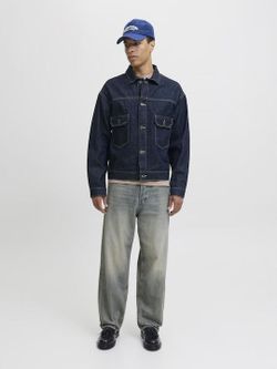 Tejano 5 bolsillos de pierna ancha Jack & Jones Blue Denim