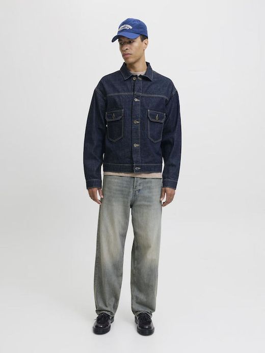 Tejano 5 bolsillos de pierna ancha Jack & Jones Blue Denim