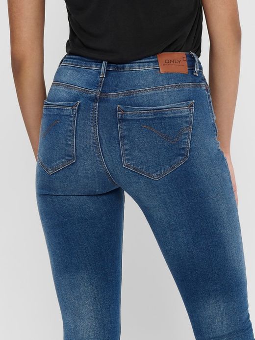 Denim 5 pockets worn high waist Only Medium Blue