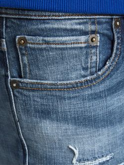 Tejano 5 bolsillos desgastado y con rotos reparados Jack & Jones Blue Denim