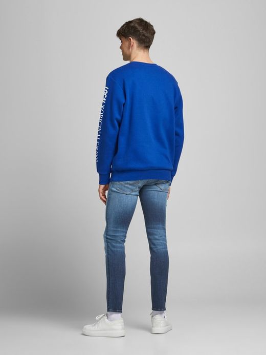 Tejano 5 bolsillos desgastado y con rotos reparados Jack & Jones Blue Denim