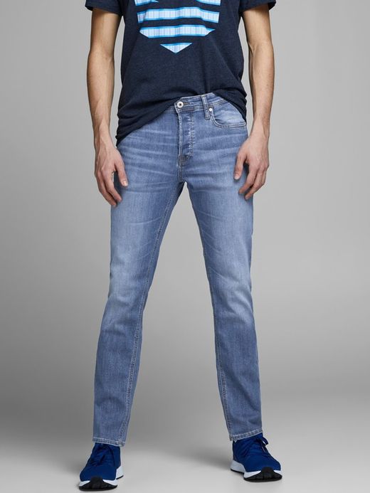 Jack & Jones Blue Denim Slim Fit 5 Pocket Denim