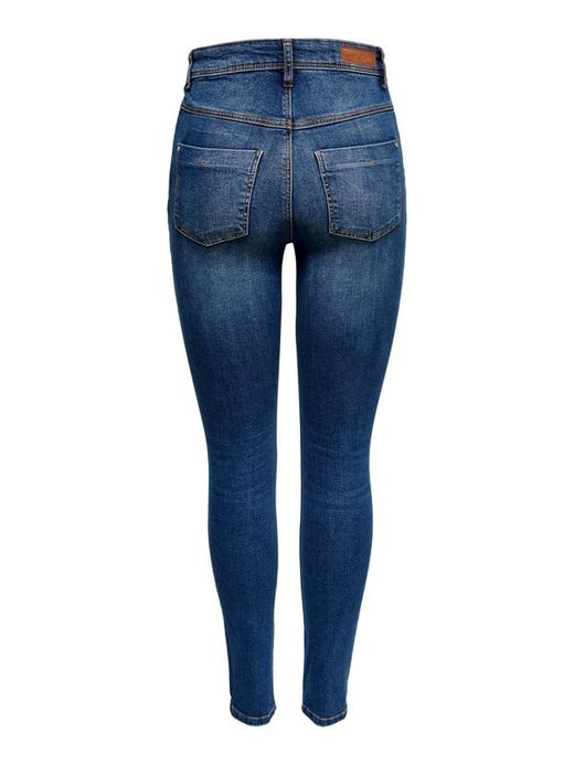 Jacqueline De Yong Mittelblaue Jeans 5 Taschen Elastische Hohe Taille