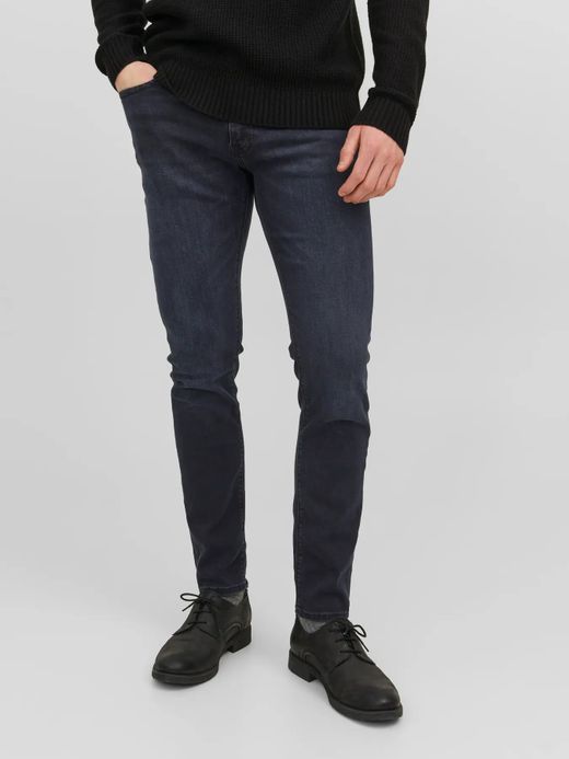 Tejano 5 bolsillos elástico azul oscuro Jack & Jones Blue Denim
