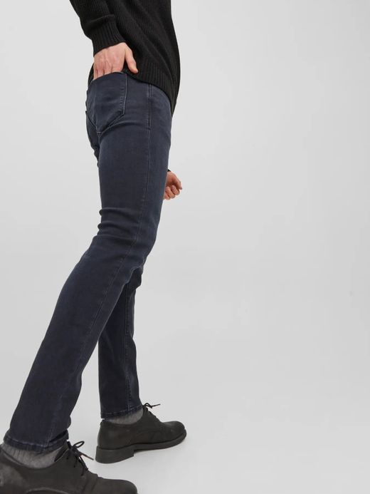 Tejano 5 bolsillos elástico azul oscuro Jack & Jones Blue Denim