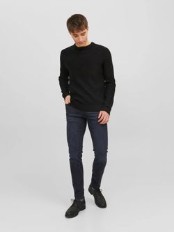 Tejano 5 bolsillos elástico azul oscuro Jack & Jones Blue Denim
