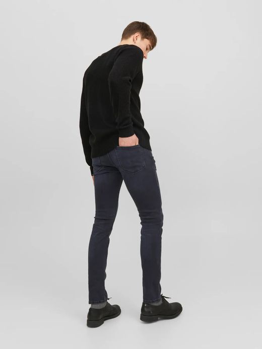 Tejano 5 bolsillos elástico azul oscuro Jack & Jones Blue Denim