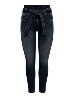 Tejano 5 bolsillos elástico con cinturón Only Blue Black