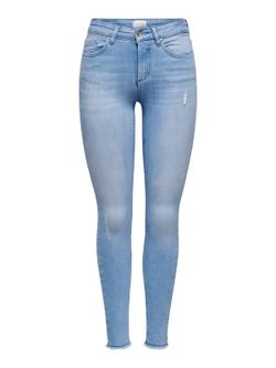 Tejano 5 bolsillos elástico con rasgados Only Light Blue Den