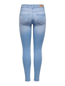 Tejano 5 bolsillos elástico con rasgados Only Light Blue Den
