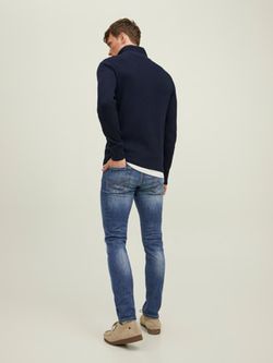 Tejano 5 bolsillos elástico con rotos Jack & Jones Blue Denim