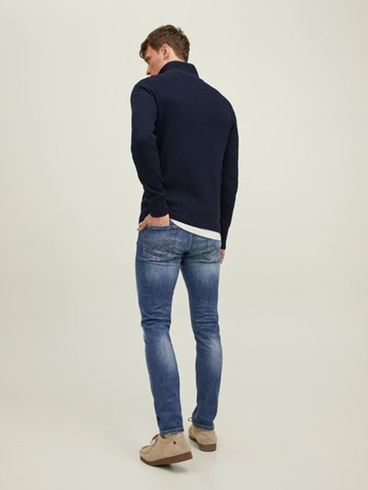 Tejano 5 bolsillos elástico con rotos Jack & Jones Blue Denim
