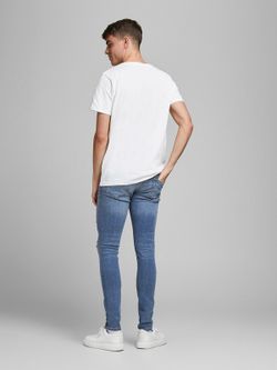 Tejano 5 bolsillos elástico con rotos Jack & Jones Blue Denim