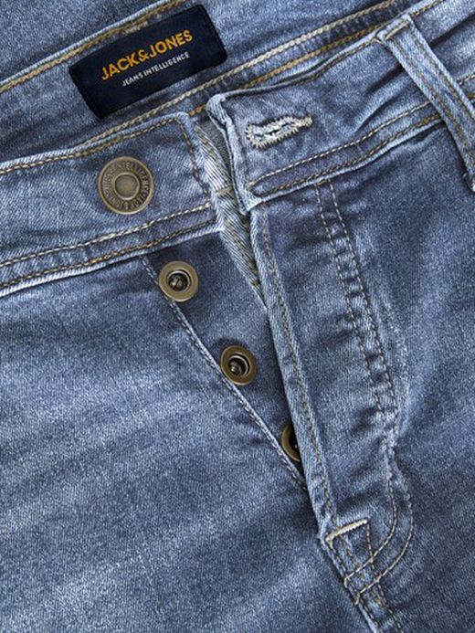 Tejano 5 bolsillos elástico con rotos Jack & Jones Blue Denim