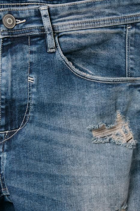 Jeans 5 poches élastiqué avec déchiré Blend Of America Denim Bleu moyen