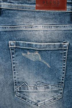 Jeans 5 poches élastiqué avec déchiré Blend Of America Denim Bleu moyen