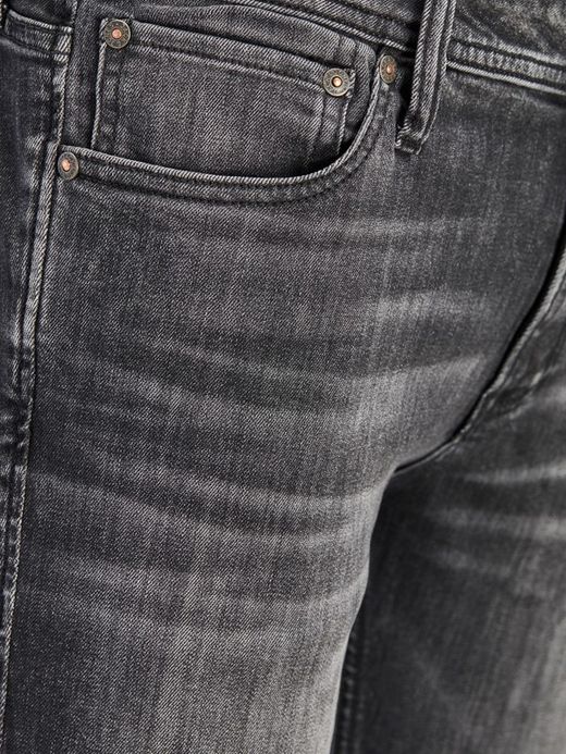 Jeans denim 5 tasche Jack & Jones Denim nero effetto consumato