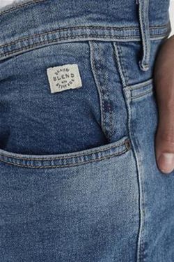 Tejano 5 bolsillos elástico desgastado Blend Of America Denim Lightblue