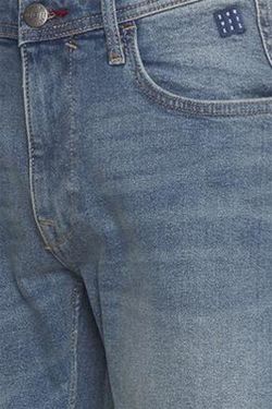 Tejano 5 bolsillos elástico desgastado Blend Of America Denim Lightblue