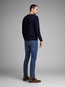 Jack & Jones Blue Denim Worn Stretch 5 poches Denim