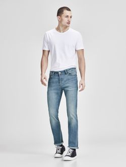 Tejano 5 bolsillos elástico desgastado Jack & Jones Blue Denim