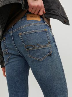Tejano 5 bolsillos elástico desgastado Jack & Jones Blue Denim