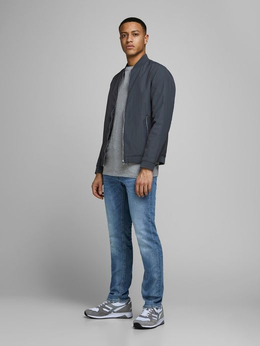 Tejano 5 bolsillos elástico desgastado Jack & Jones Blue Denim