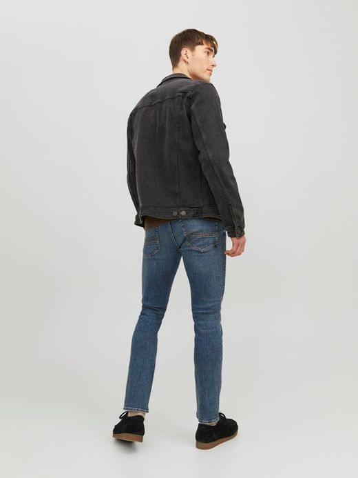 Tejano 5 bolsillos elástico desgastado Jack & Jones Blue Denim