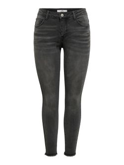 Tejano 5 bolsillos elástico desgastado Jdy Grey Denim