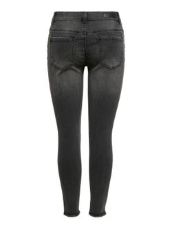 Tejano 5 bolsillos elástico desgastado Jdy Grey Denim