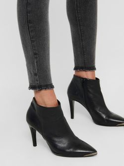 Tejano 5 bolsillos elástico desgastado Jdy Grey Denim