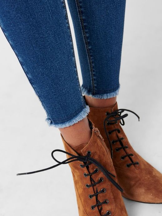 Tejano 5 bolsillos elástico desgastado Jdy Medium Blue