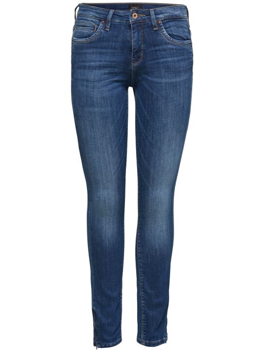 Tejano 5 bolsillos elástico desgastado Only Medium Blue