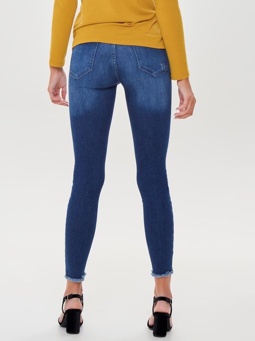 Worn 5-pocket stretch denim Only Medium Blue