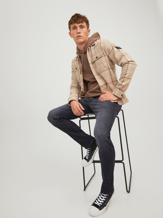 Tejano 5 bolsillos elástico Jack & Jones Black Denim