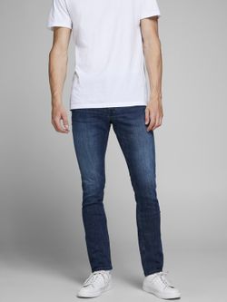 Tejano 5 bolsillos elástico oscuro Jack & Jones Blue Denim