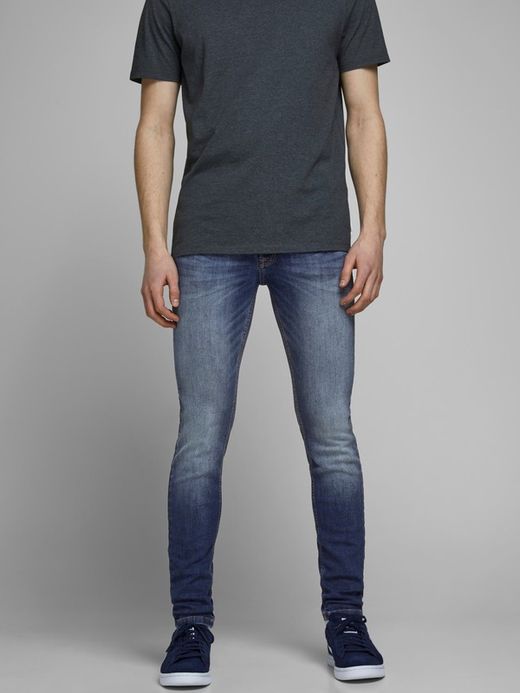 Jeans skinny a 5 tasche in denim blu Jack & Jones