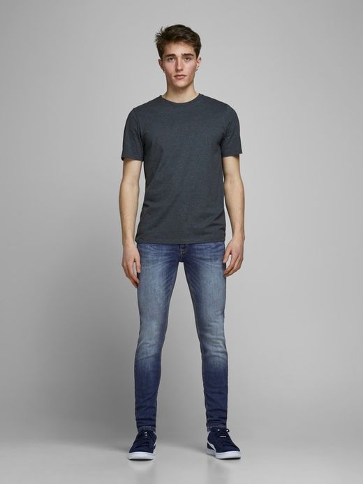 Jean skinny 5 poches bleu denim Jack & Jones