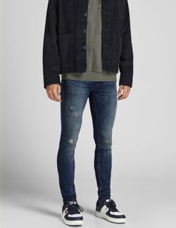 Tejano 5 bolsillos elástico "skinny" Jack & Jones Blue Denim