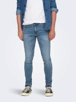 Tejano 5 bolsillos elástico slim Only & Sons Blue Denim