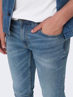 Tejano 5 bolsillos elástico slim Only & Sons Blue Denim