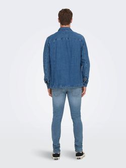 Tejano 5 bolsillos elástico slim Only & Sons Blue Denim
