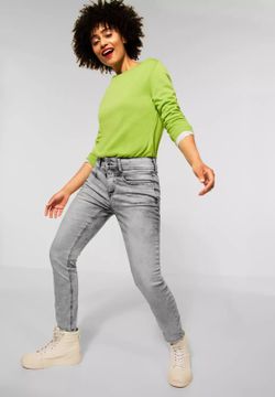 Tejano 5 bolsillos gris desgastado Street One Light Grey Mela