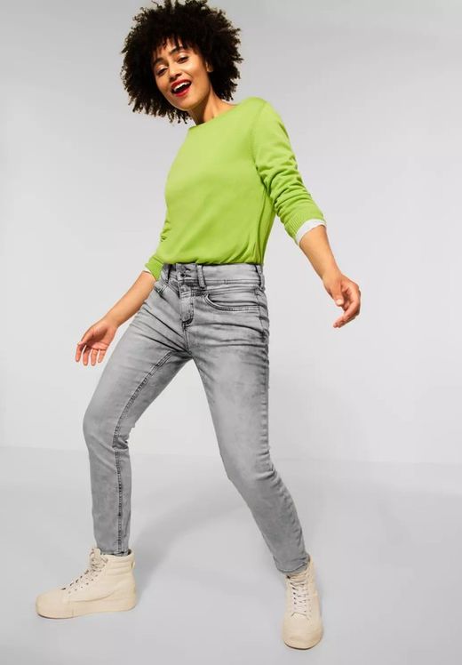 Tejano 5 bolsillos gris desgastado Street One Light Grey Mela