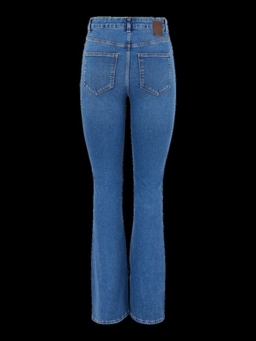Tejano 5 bolsillos HW acampanado Pieces Medium Blue